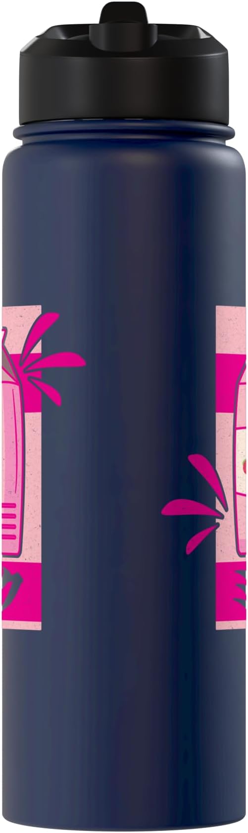 Kawaii Japanese Pink Retro 90s Strawberry Milk Carton Stainless Steel Insulated Water Bottle