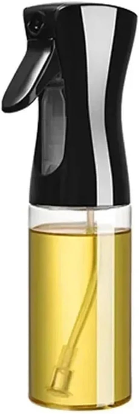 Oil Spray Bottle, 200/300/500 Oil Spray Bottle Household Kitchen Control Barbecue Cooking,for Salad Making, Baking(2pc200ml black white)
