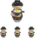 Hamilton Beach Breakfast Sandwich Maker with Egg Cooker Ring,Customize Ingredients,Perfect for English Muffins,Croissants,Mini Waffles,Perfect White Elephant Gifts,Black (25477),(Pack of 4)