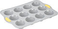 Restaurantware Silicone Baking Molds Pack of 10 Non-Stick Muffin Molds with Handles 12 Compartments, Oven-Friendly Dishwashable Freezer-Friendly Heat-Resistant Gray Silicone Cupcake Muffin Pans