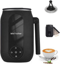 Electric Milk Frother and Steamer,4 In 1 Electric Milk Steamer,450ml Milk Frother and Warmer,Automatic Hot and Cold Foam Maker,with Foldable Handle,for Coffee/Latte/Cappuccino