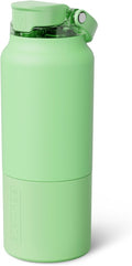 BrüMate Rise 35oz Water Bottle With 100% Leakproof Covered Silicone Straw | Insulated Stainless Steel Water Bottle With Removable Straw | Fast Flow | Soft Sip Silicone Spout | BPA-Free (Kiwi)