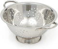 Home Basics Deep Colander Stainless Steel 3 Quart#44;