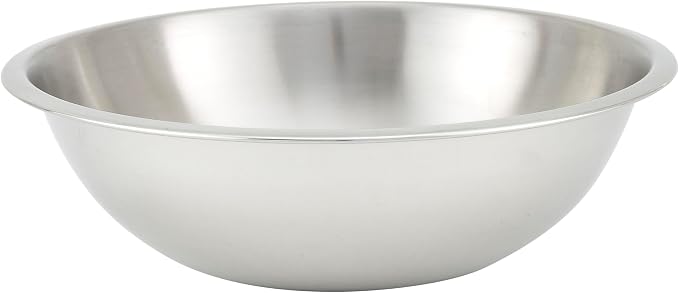 Winco Heavy-Duty Mixing Bowl, 4-Quart, Medium, Stainless Steel