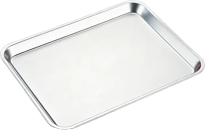 Baking Sheet, Stainless Steel Tray, Dishwasher Leak Pan, Metal Drip Pan for Kitchen Baking, Barbecue, Lab Instrument, Pet Treatment(35.2 * 27 * 2cm/13.9 * 10.6 * 0.8in)