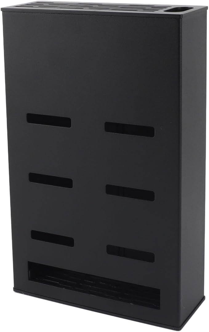 Wall Mounted Knife Block Space Aluminum, Quick Access Knife Holder with Rubber Padding for Kitchen, Chopsticks Spoon Holder, Multipurpose Storage Rack