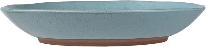 Sango 16-Piece Stoneware Dinnerware Set for 4, Semi-Matte Teal Plates and Bowls Sets with Rustic Speckled Glaze, Ceramic Dish Set, Elegant Boho Farmhouse Dishes, Microwave & Dishwasher Safe, Kaya Blue