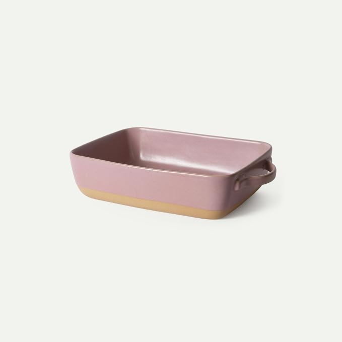 Mora Ceramic Baking Dish with Handles For Casserole, Lasagna, Gratin, Broiling, Roasting, and Baking. Large 9x13 in Pan, Extra Deep - Porcelain Serving Bakeware from Oven to Table. Freezer Safe - Dawn