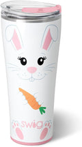 Swig Life 32oz Insulated Tumbler, Travel Coffee Tumbler with Lid, Cup Holder Friendly Travel Coffee Mug, Stainless Steel, 32 oz, Reusable Insulated Mug with Lid (Easter Bunny)