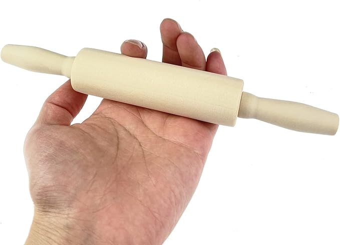 24 Pack Wood Small Rolling Pin for Kids, 7.9 Inch Kids Rolling Pin for Home Kitchen