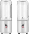 Plastic Portable Blender 4 Blade Personal Juicer USB-C Rechargeable For Shakes And Smoothies Juice 500 Ml / 11.9 Oz(2pcs)
