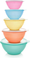 New Tupperware NewTupperware Classic Wonderlier Mixing Bowl Set of 5 ,Multicolor