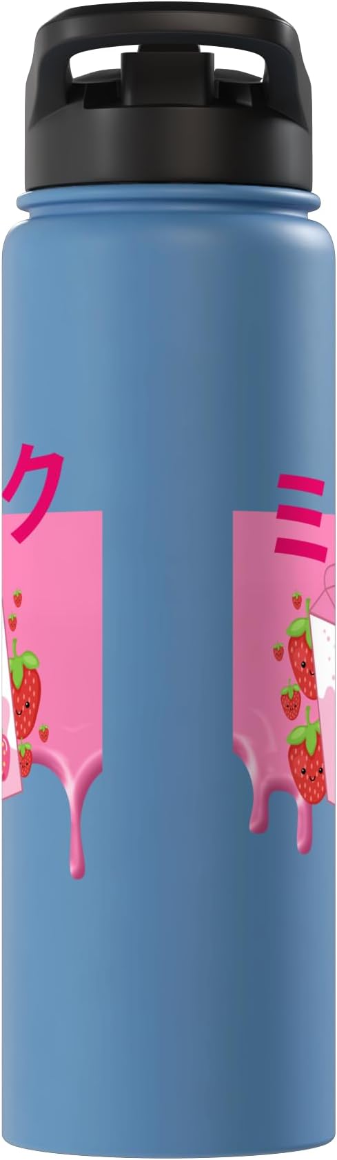 Retro 90s Japanese Kawaii Strawberry Milk Shake Carton Funny Stainless Steel Insulated Water Bottle