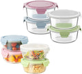 Freshmage 4 Pack 30oz Glass Food Storage Containers with Lids and 4 Pack 20oz Glass Meal Prep Containers with Lids, Heat-Resistant BPA-Free, Microwave, Oven, Dishwasher, and Freezer Safe