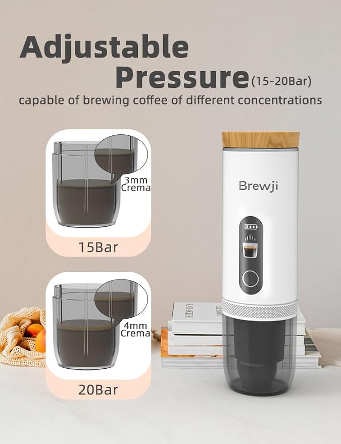 Portable Self-Heating Espresso Machine and Coffee Maker Including Milk Frother