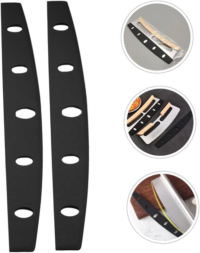 Zerodeko 10pcs Pizza Cutter Blade Covers Half Round Edge Guards Stainless Steel Knife Protectors for Safe Cutting Kitchen Gadgets for Camping BBQ Picnic and Home Cooking