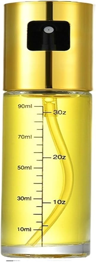 Glass Oil Sprayer Cooking Spray Mister Fit For Salad BBQ Kitchen Baking Empty Vinegar Bottle(Golden-1PC)