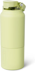 BrüMate Rise 35oz Water Bottle With 100% Leakproof Covered Silicone Straw | Insulated Stainless Steel Water Bottle With Removable Straw | Fast Flow | Soft Sip Silicone Spout | BPA-Free (Prickly Pear)