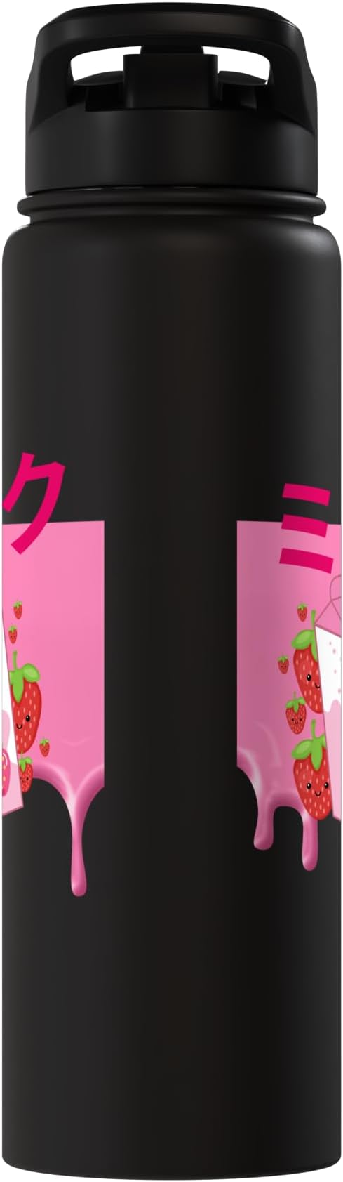 Retro 90s Japanese Kawaii Strawberry Milk Shake Carton Funny Stainless Steel Insulated Water Bottle
