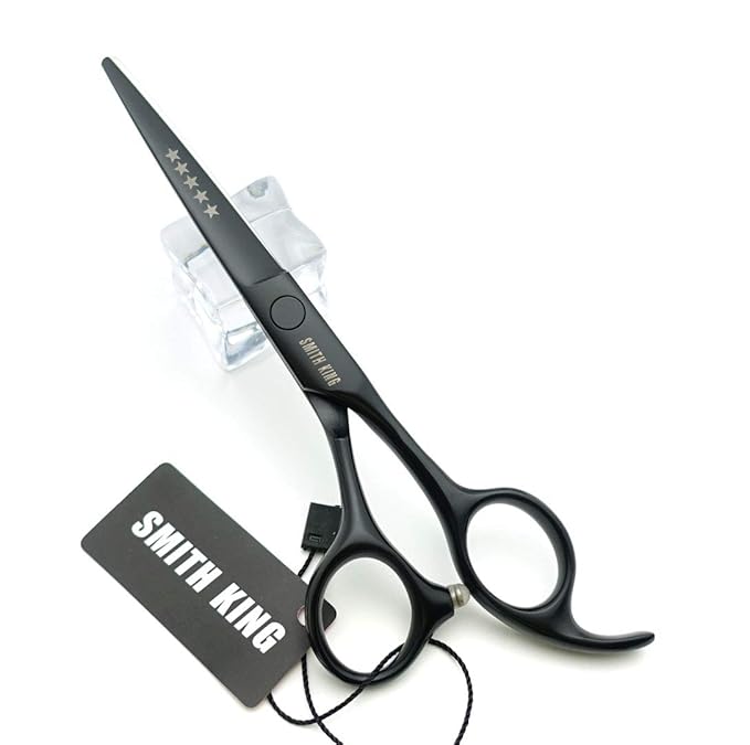 5.5 Inches Hair Cutting Scissors Set with Razor Combs Lether Scissors Case,Hair Cutting Shears Hair Thinning Shears for Personal and Professional (Black)