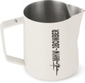MHW-3BOMBER Latte Art Pitcher Stainless Steel Milk Frothing Pitcher Steamed Espresso Cup Barista Essentials (Cream White, 16.9oz/500ml) P5020W