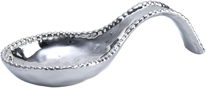 Pampa Bay Golden Salerno Titanium-Plated Porcelain Spoon Rest (Silver)