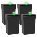 PayLessHere 13 Gallon 50 L Trash Can with Lid Plastic Kitchen Trash Bin Automatic Touch Free Motion Sensor Trash Can (4, Black)
