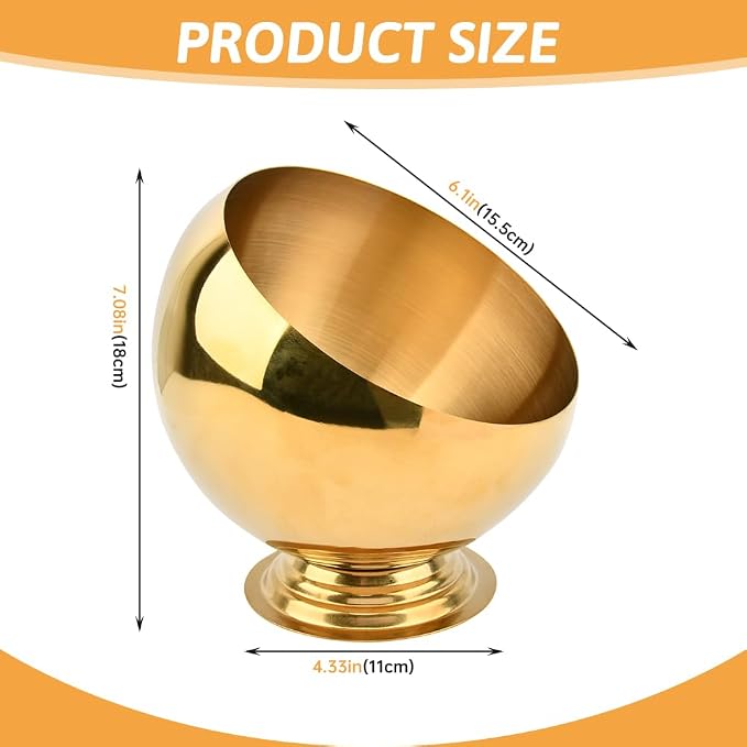 Coffee Pod Holder, Large Capacity Stainless Steel K Cups Holder Organizer Bowl Coffee Capsule Creamer Container Basket, Espresso Pods Storage for Bar Station, Counter (Gold)