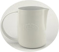 Barista Swag Curved Body Coffee Milk Frothing Cup for Espresso Machines Latte Art 500ml Steaming Pitchers (Teflon White)
