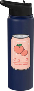 Kawaii Soft Drink Aesthetics Japanese Peach Juice Stainless Steel Insulated Water Bottle