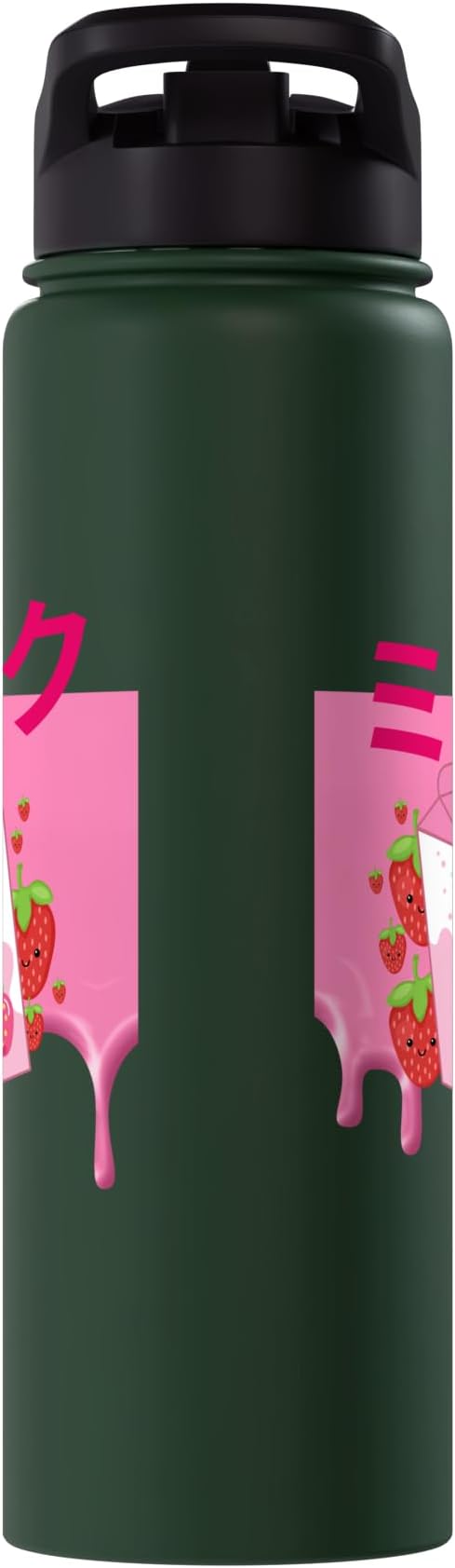 Retro 90s Japanese Kawaii Strawberry Milk Shake Carton Funny Stainless Steel Insulated Water Bottle