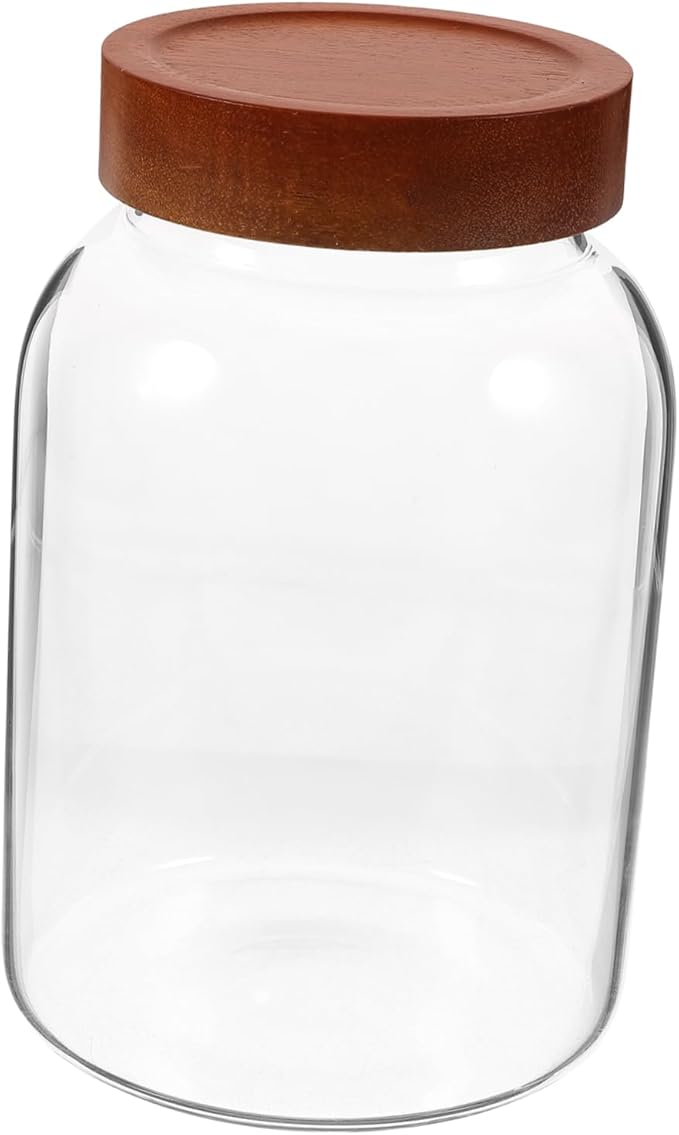 Borosilicate Glass Storage Jar Meal Prep Jars Sealed Lids for Coffee Tea Sugar