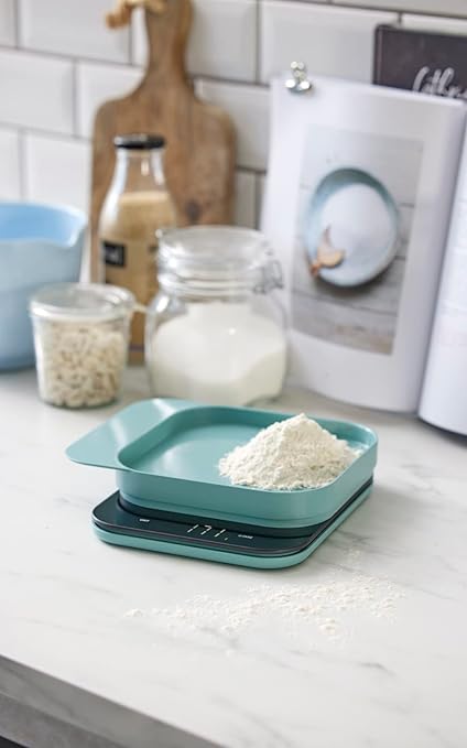Rosti Mensura Kitchen Scale Accurate Measurements Made Effortless - Experience Precision Cooking with Battery - Powered Convenience - Requires 3 AAA Batteries for Reliable Performance (Nordic Green)