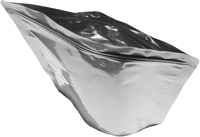 PackFreshUSA: 2-Quart (8" x 12" x 4") Seal-Top Stand-Up Mylar Pouch Bags for Long-Term Food Storage - Premium Century 7 Mil Thick/Side - Heat Sealable - Round Corners - Free Guide - Pack of 100