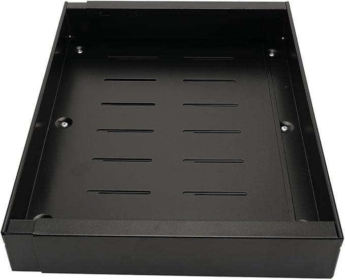 GOTOTOP Black Minimalist Expandable Pull Out Drawer Kitchen Cabinet Organizer with Adhesive Film