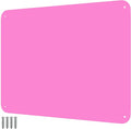 9 inches x 6.5 inches Stainless Steel Plate for Magnets, 3M Adhesive Back, Mounting Screws, Ideal for Magnetic Shelf, Spice Holders, Colorful Magnets as a Gift. Mount Anywhere! (Pink, 1 Pack)