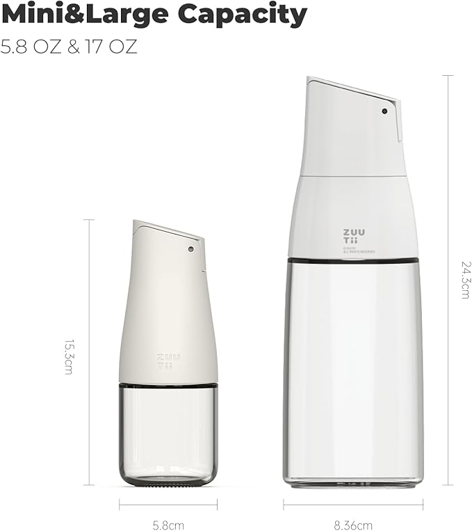 Zuutii Large Olive Oil Dispenser,Mini Oil Bottle Set,Oil Dispenser with Brush