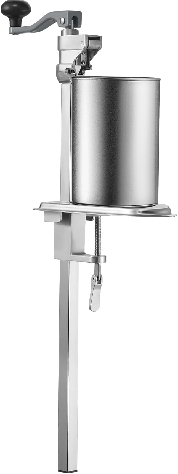 VEVOR Commercial Can Opener, 23.2"/59cm Long, Stainless Steel Manual Table Can Opener for Up to 15.7"/40cm Tall, Fixed with Clamp or Screws, Ergonomic Swing Handle & One Spare Knife, for Restaurants