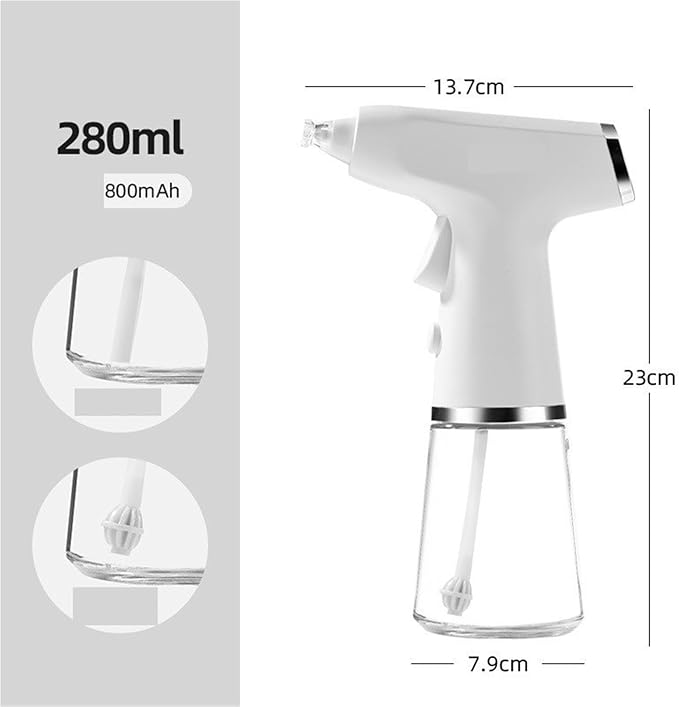 Oil Sprayer, Electric Oil Sprayer Kitchen Utensils USB Charging BBQ Accessories Dispenser Bottle,for Kitchen, Air Fryer(Pink)