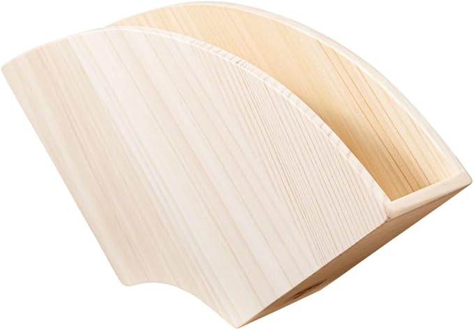 &NE NTR-376 Coffee Filter Holder, Natural, Width 6.6 x Depth 1.6 x Height 3.5 inches (16.7 x 4.0 x 8.8 cm), Magnet, Made in Japan, Wood, Paper, Paper, Case, Stand, Cone, Trapezoid, Stores 30 Pieces, 1