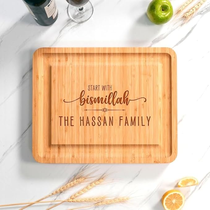 Personalized Start with Bismillah Charcuterie Boards, Ramadan Cheese Board Gift Set, Housewarming Charcuterie Boards - Islamic Gift, Ramadan Gifts, New Home Gifts for Muslim