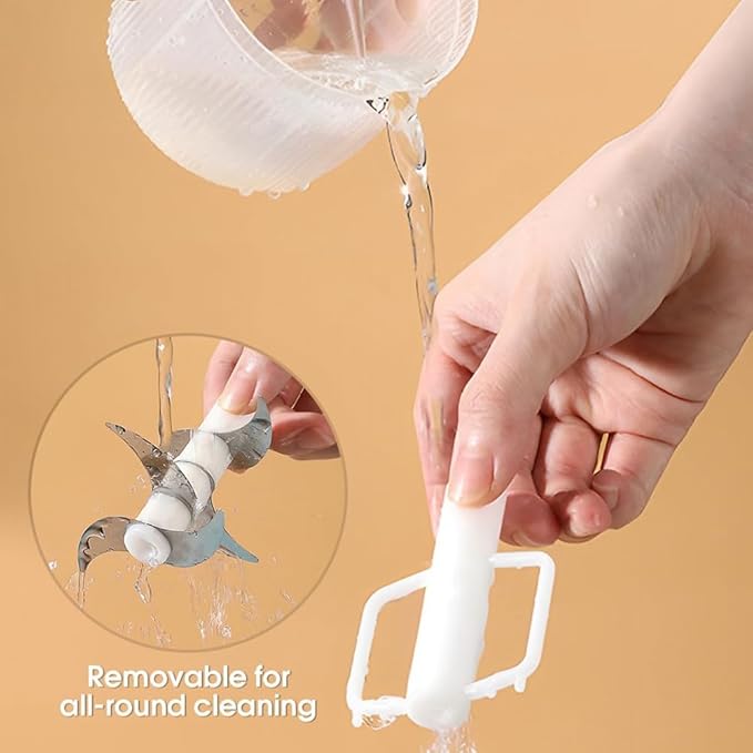 2026 Upgrade Electric Garlic Chopper, Mini Portable Veggie Chopper, 300ml Food Choppers Cordless, USB Charging Small Garlic Cutter for Mashing Onion, Chili, Ginger (Blue, 4 blades)