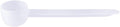 Plastic Measuring Scoop, 2 teaspoon (BOWL 10 cc | 10 mL) Long Handle Spoons for Powders, Granules, Coffee, Pet Food, Baking Supplies, Protein and Other Dry Goods, BPA Free (Set of 100)