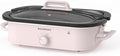 MAGNIFIQUE 4 Quart Slow Cooker with Ceramic Nonstick Baking Dish, Adjustable Temperature, Oven Safe for Lasagna & Roasts, Dishwasher Safe Stoneware & Tempered Glass Lid, Compact Crock Pot, Pink