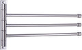 GERZWY SUS 304 Stainless Steel Bathroom Hand Towel Rack 3-Bar Folding Arm Swivel Hanger Bath Towel Holder Swing Out Towel Bar Wall Mount Polished Finish HYG03-JG