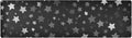 2 in 1 Table Runner Trivet for Hot Pots and Pans Heat Resistant Non Slip Waterproof 39 x 12 Inch Decorative Table Protector for Kitchen Countertop Cute Silver and Gray Stars