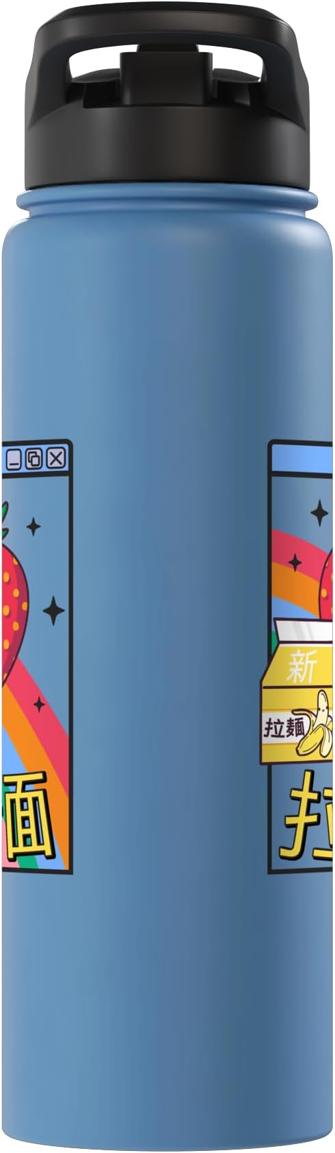 Strawberry Milk Carton Kawaii Vaporwave Aesthetic Anime Stainless Steel Insulated Water Bottle
