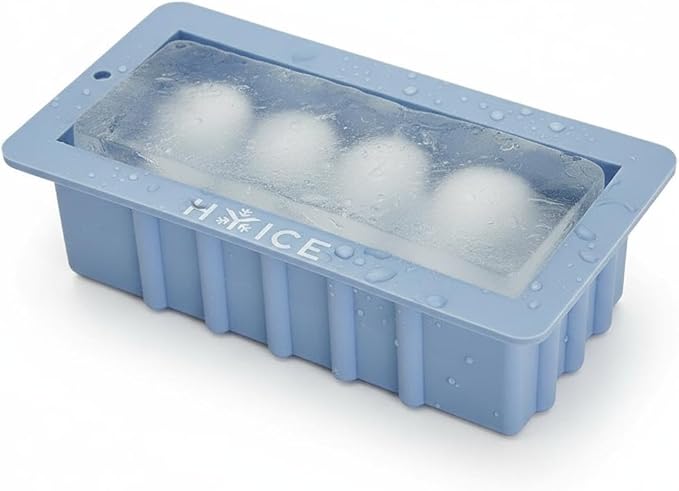 HYICE® 2-Pack Large Ice Block Molds for Coolers & Cold Plunge - 2.5 LB Silicone Ice Tray for Camping & Recovery