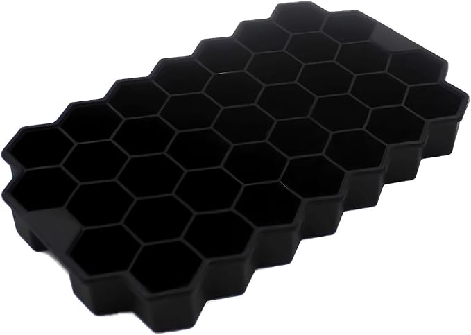 Ice Cube Trays with Lid-37 Square Silicone Ice Cube Molds, Easy-Release Reusable Small Ice Cubes for Iced Coffee Cocktail Whisky Chocolate Soup Food