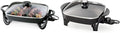 Presto 06852 16-Inch Electric Skillet with Glass Cover & 06626 11 inch Electric Skillet w/glass lid